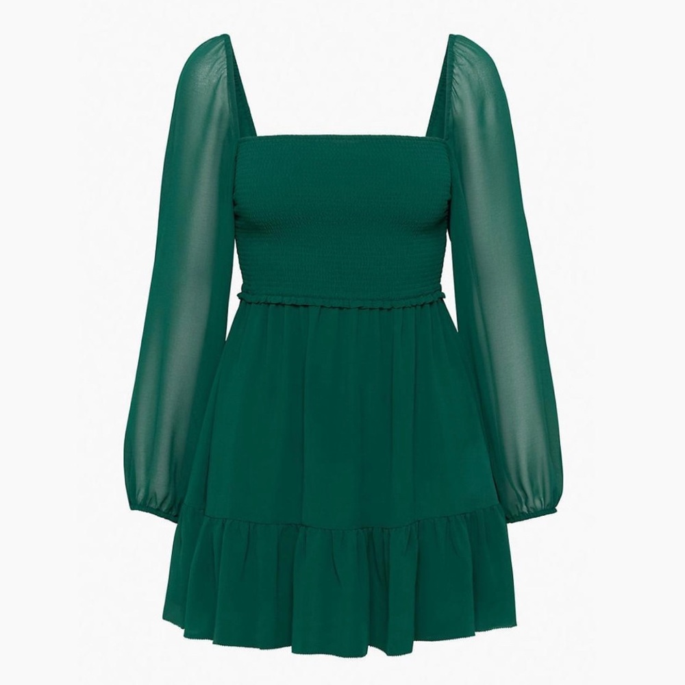 Aritizia Wilfred Tempest Mini Dress - Aventurine Green (NWT, Size L) - Picture 3 of 12